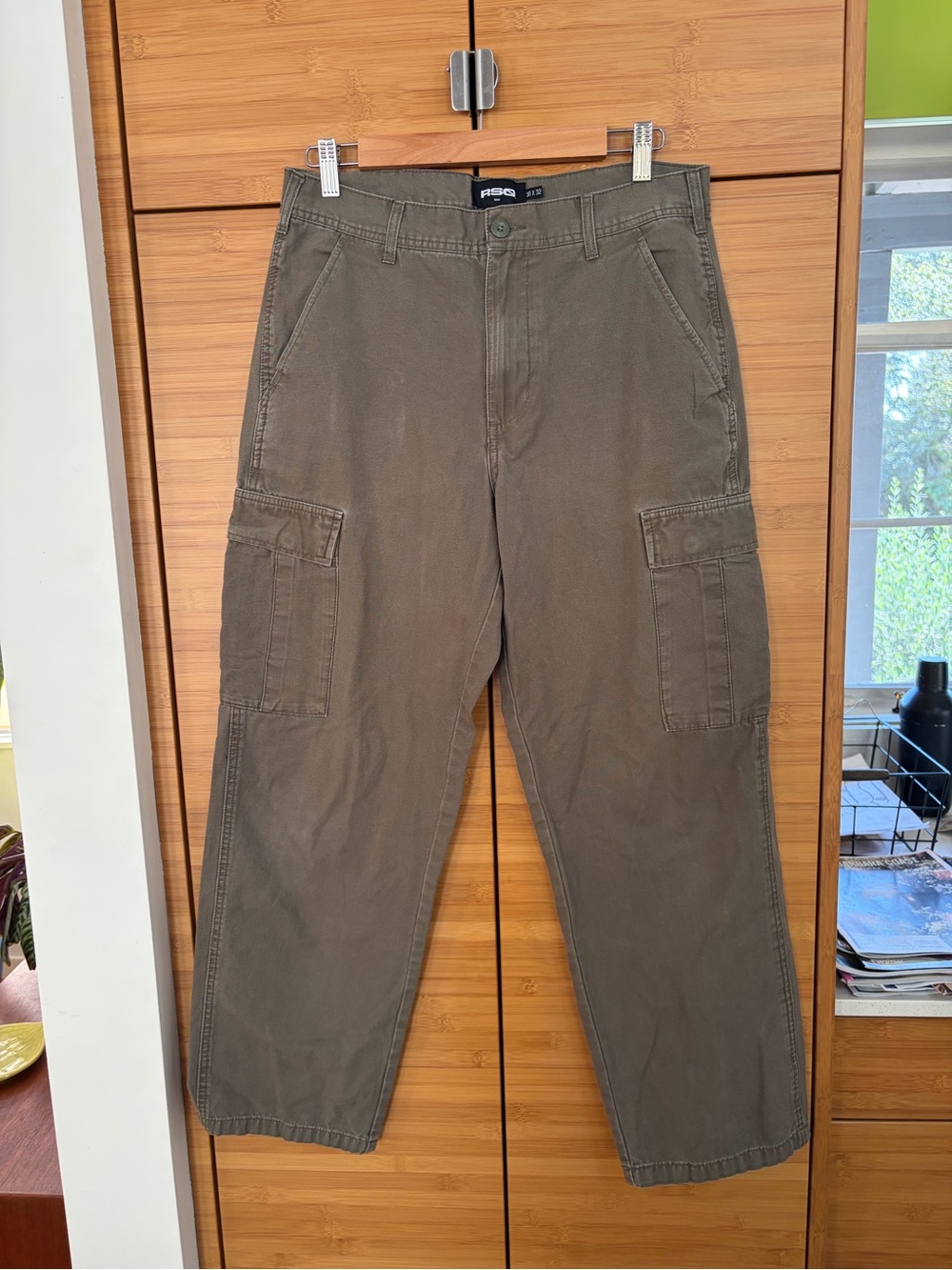 RSQ Men's Olive Green Cargo Pants